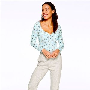 PINK body suit Black and floral stretchy NWT- Ship discount when bundled ;)